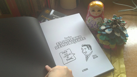 Firma de Paco Roca en su libro "El Invierno del dibujante"